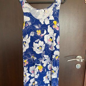 Fighting Eel Martini Dress in Indigo Oasis/Blue Floral Pattern
